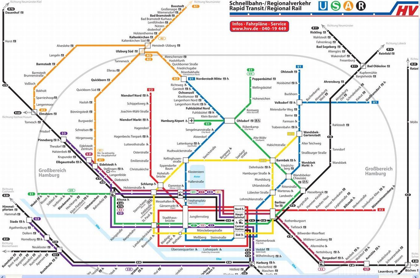 Hvv Streckenplan U Bahn