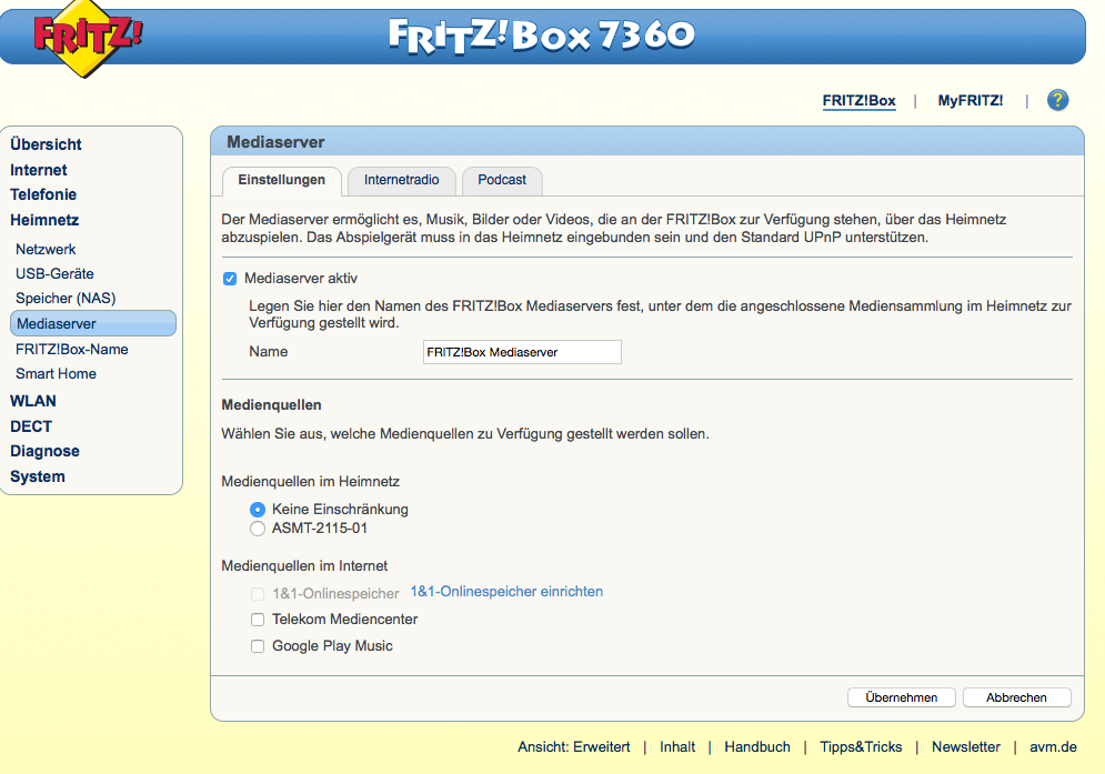 Fritzbox Mediaserver hififorum.de Bildergalerie