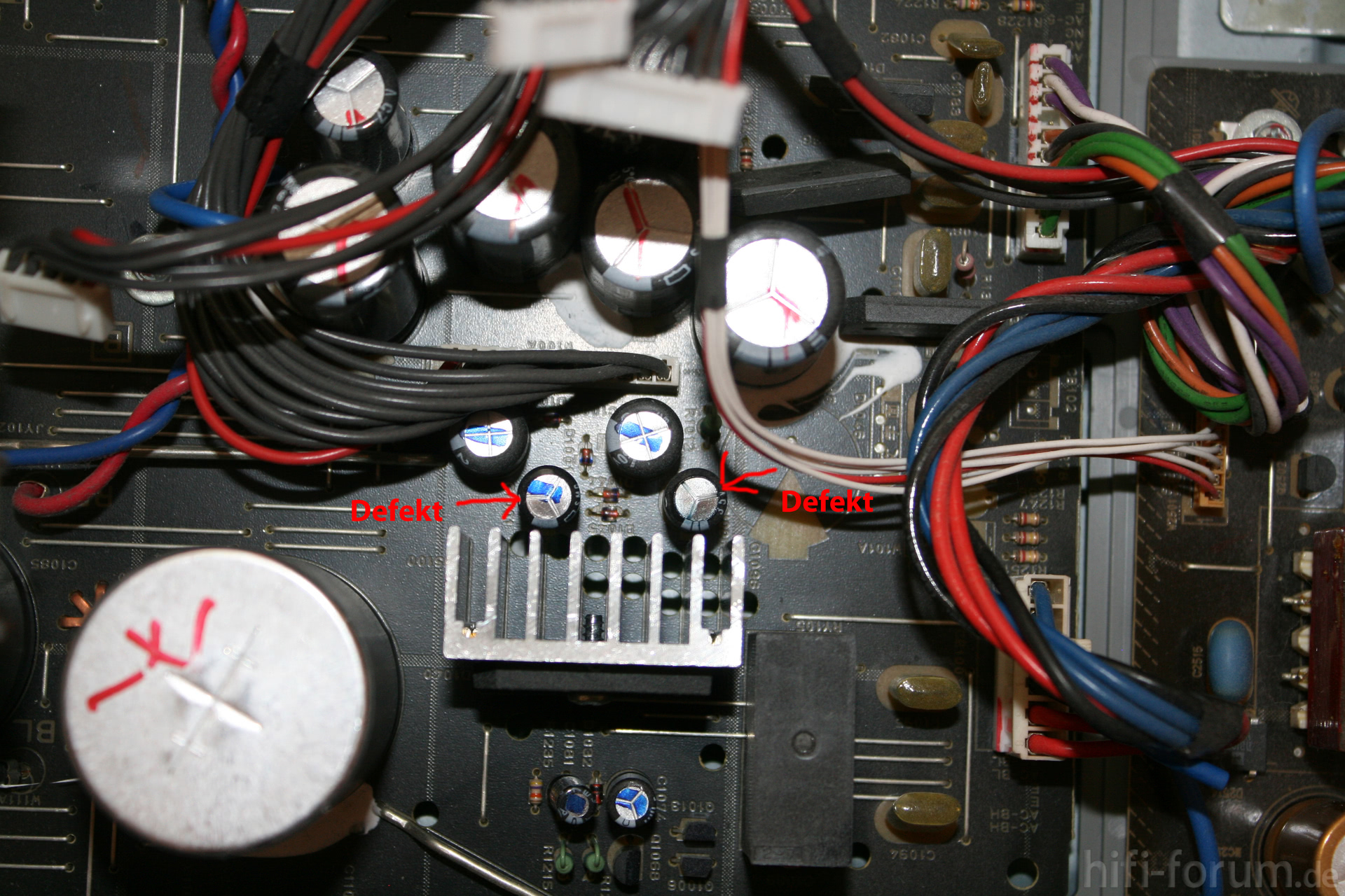 Defekte Kondensatoren | defekt, defekte, display, kondensatoren, rxv661