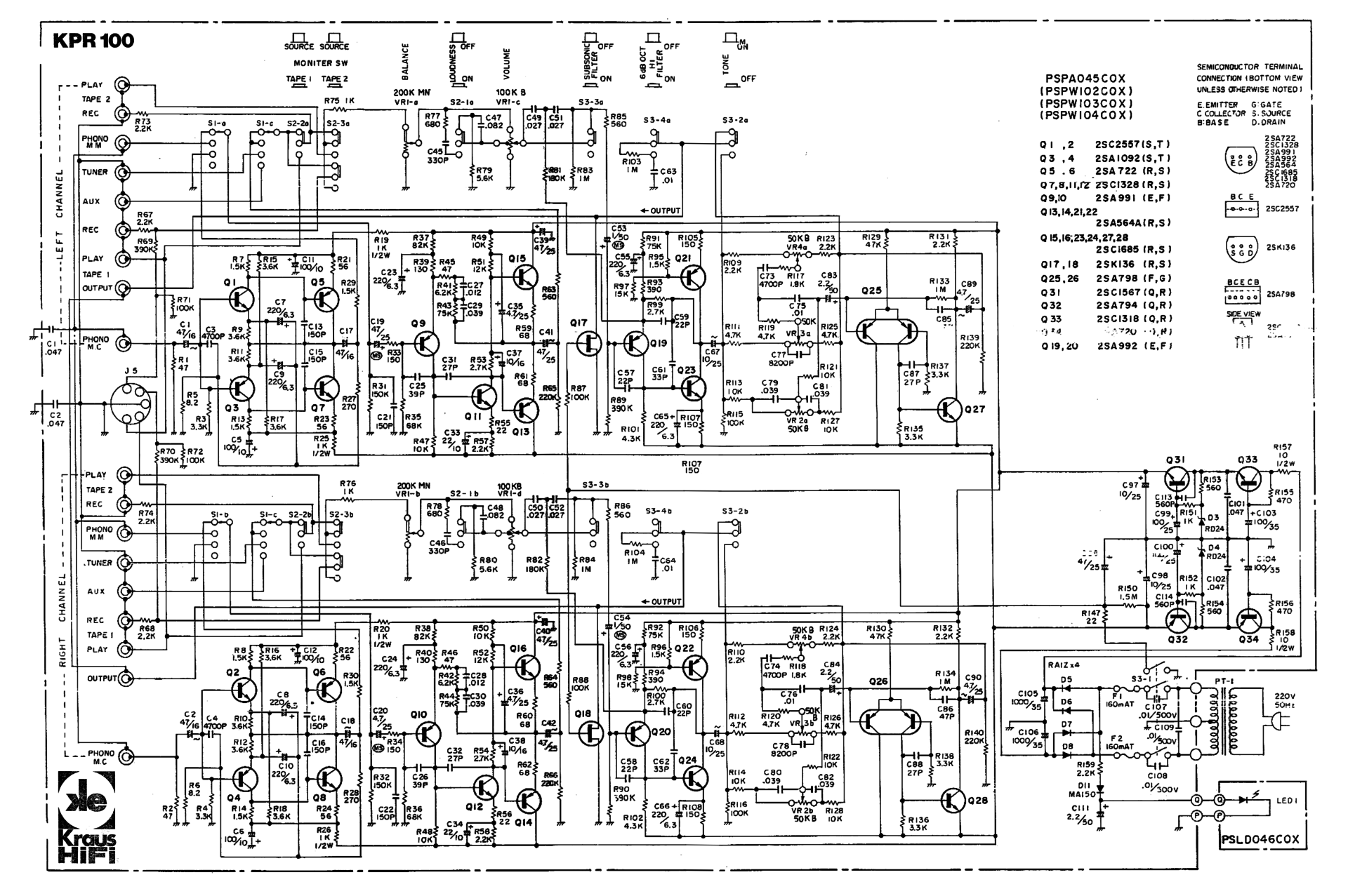 Kraus KPR-100 schematic missing parts and connections added | added