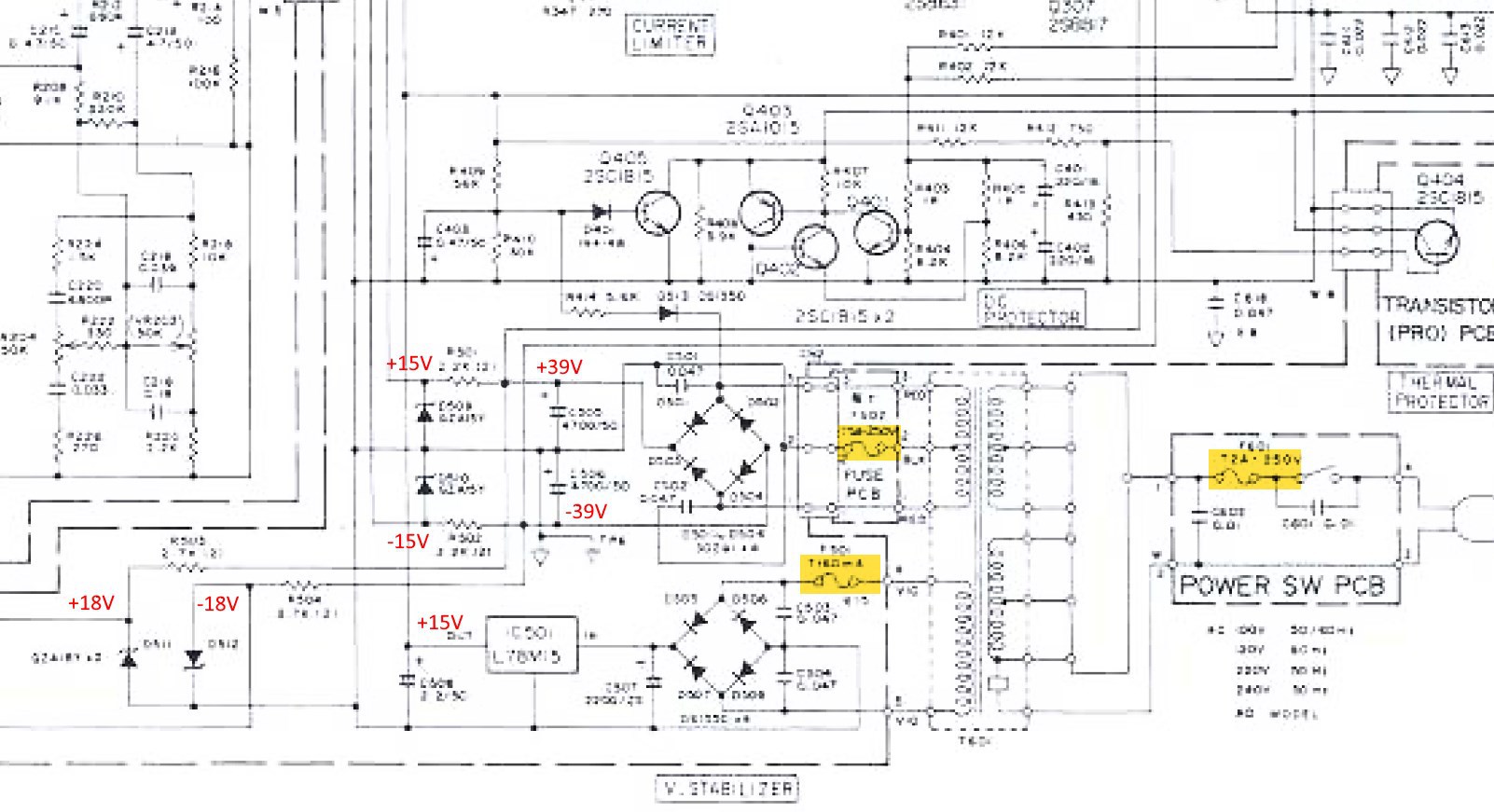 Luxman LV 111 Schematic Detail Power Supply | | hifi-forum.de Bildergalerie