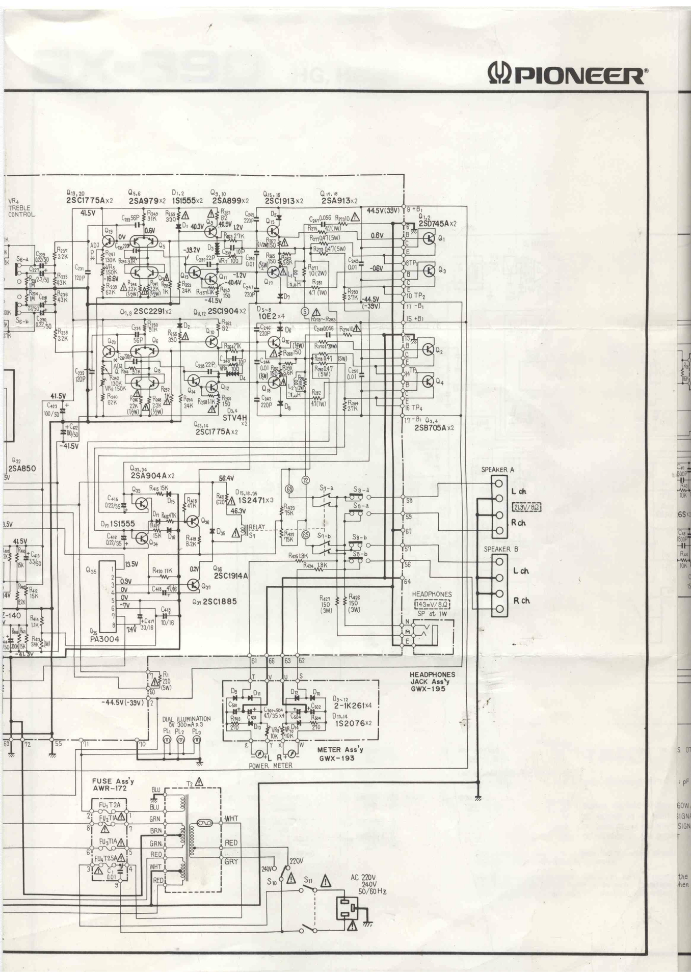 Pioneer SX-890 Schematic | pioneer, pioneersx890, schematic, sx890