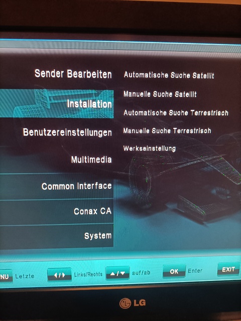 Receiver Menu