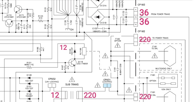 6 10 MAIN UNIT Spannungswerte