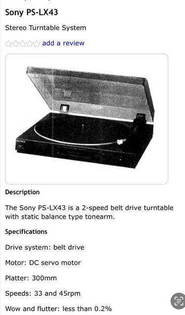Sony PS LX 43