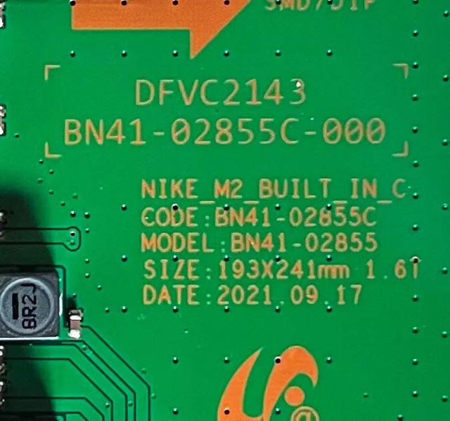 Samsung Main Board BN41-02855C NIKE_M2_BUILT_IN_C BN94-17517N Aus GQ55QN90A_model-code