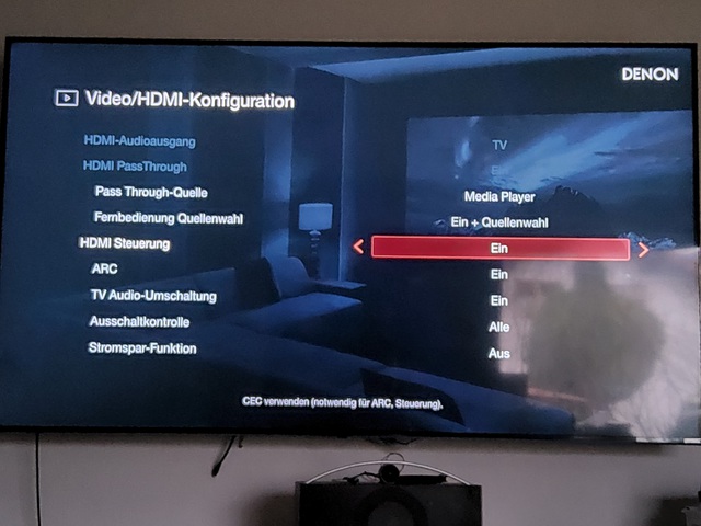 Einstellungen denon