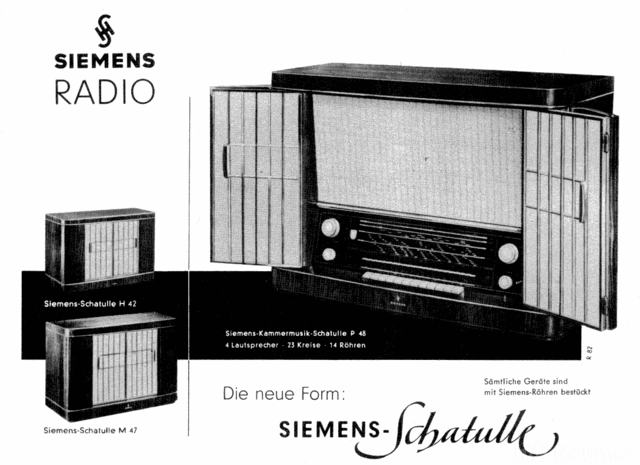 Siemens Schatulle Werbung 1955 - Webversion