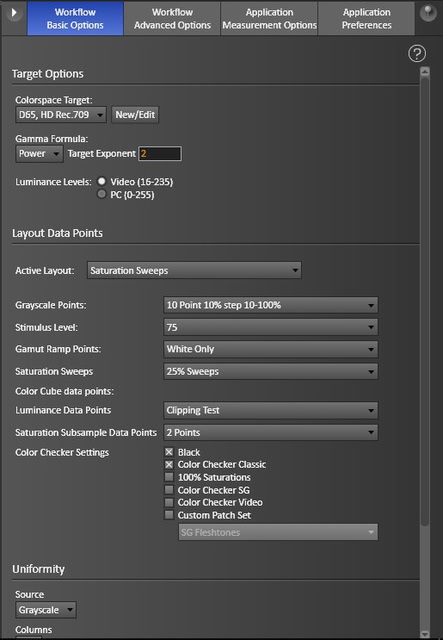 Workflow Basis Saturation Sweeps