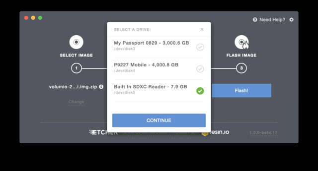 Etcher Select Disk