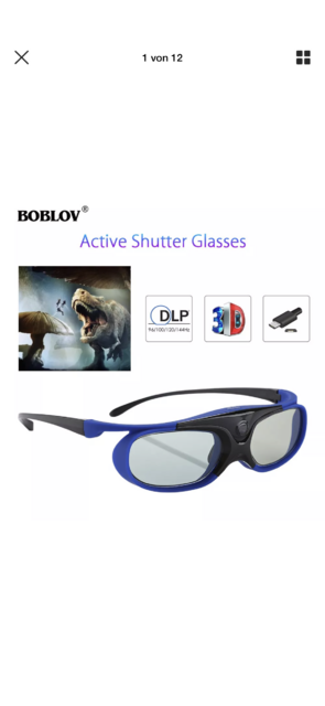 3D DLP Shutter Brille