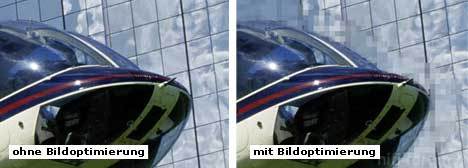 Beispiel Bildoptimierung Halo Effekt