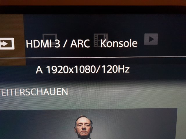 120Hz Via Xbox One S