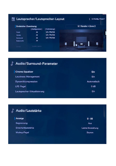Screens Marantz Einstellungen 1