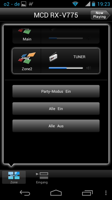 Zone 2 Per Yamaha Android App