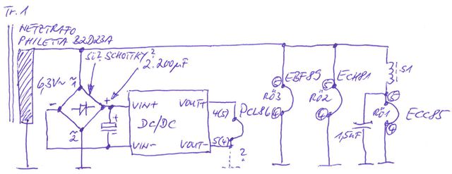 Philetta B2D32A   Netzteil Für PCL86 Mit DC DC