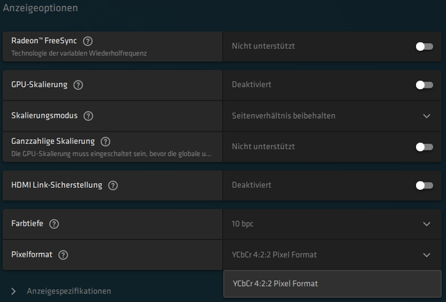 HDMI 4k23p 10bit