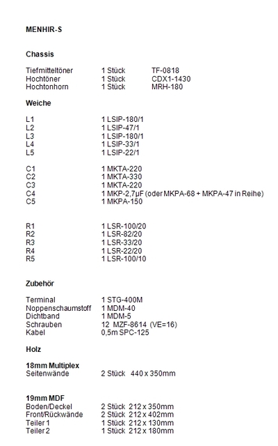 Stueckliste