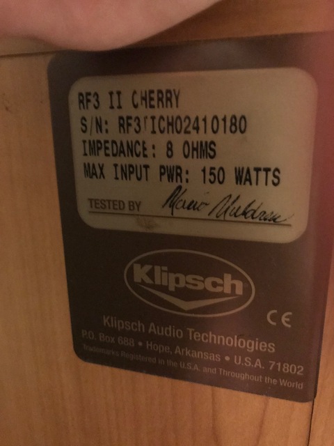 Klipsch RF3 II