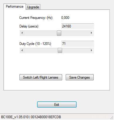 Optoma Parameter  bei 60Hz