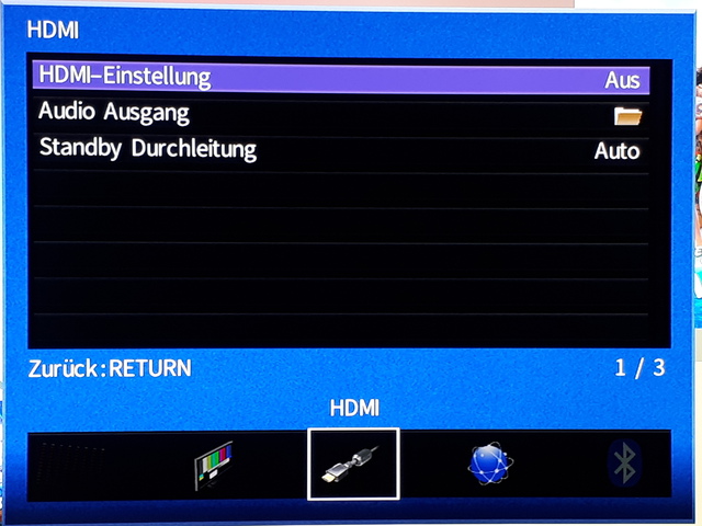 RX-V781 HDMI Einstellung