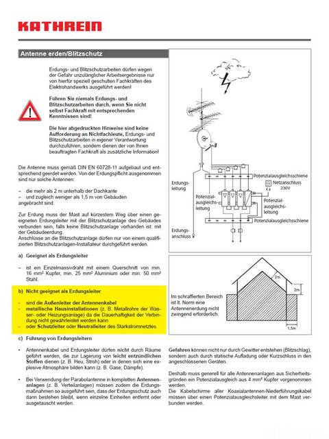 Etwas problematische Sat-Konstruktion - vertikaler Winkel ...