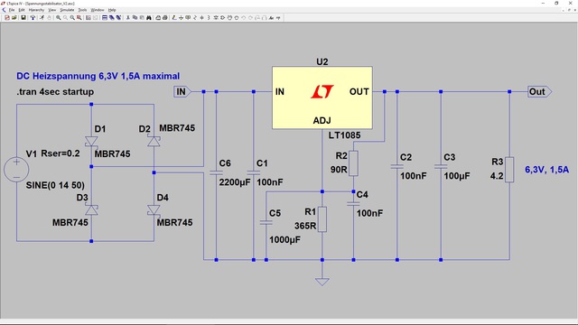 Netzteil 6,3V DC, 1,5A