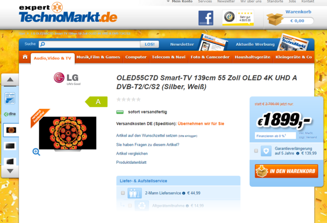 LG OLED55C7D Angebot