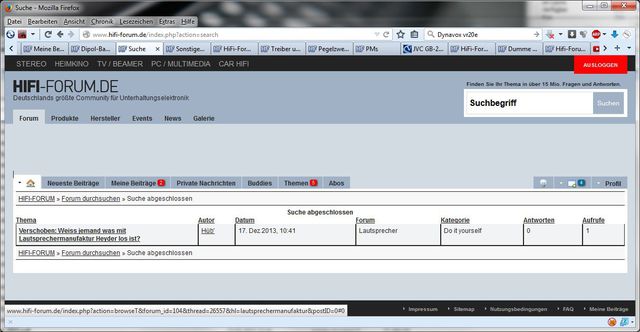 mysterise suche im HF - manipulation seitens moderatoren?