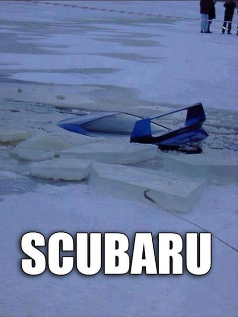 Car Falls Through Ice Funny Pictures