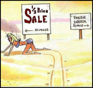 Shopping Sale Funny Cartoon