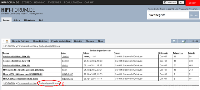 Fourm Suche Schritt 6