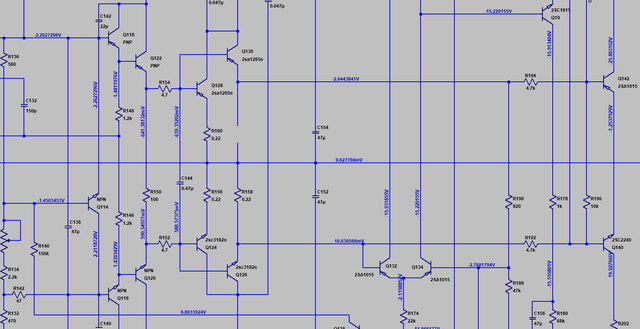 Ausschnitt Mit Spannungen Endstufe CL AB Ohne R162