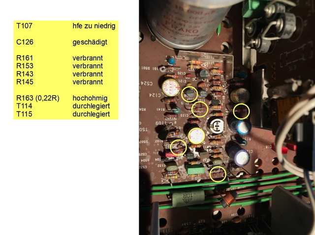 Fehleranalyse Endstufendefekt R 2000