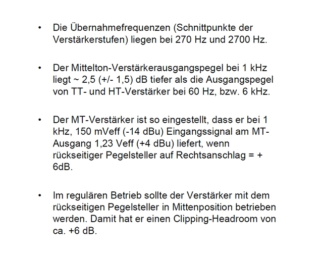 Heco P7302 SLV-K Einstellungen