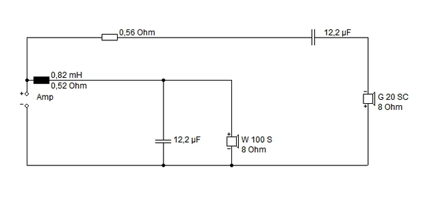 MT-HT Passivweiche fr Alto 425 Hz TT-MT Trennfrequenz 