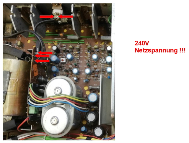 Offene Netzspannung 240V