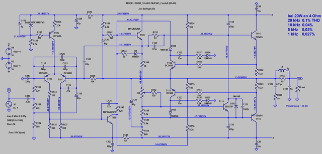 V 2000 Endstufe Emitterwiderstand hochohmig