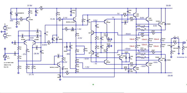 V5000 Endstufe LTSpice Simulation