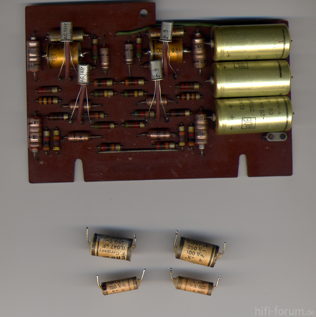 PE TV204 Germaniumvorstufe Defekte Kondensatoren