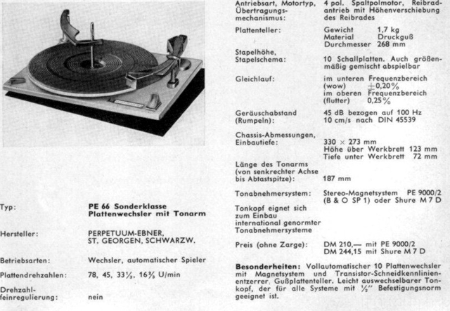 PE66 Sonderklasse Wechsler 1963