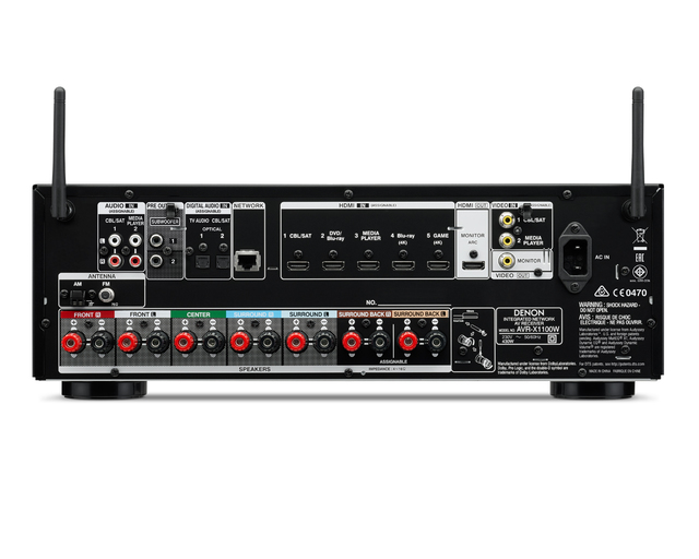 Denon AVR-X1100W Rückseite