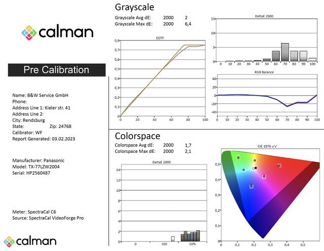 HDR Pre Calibration