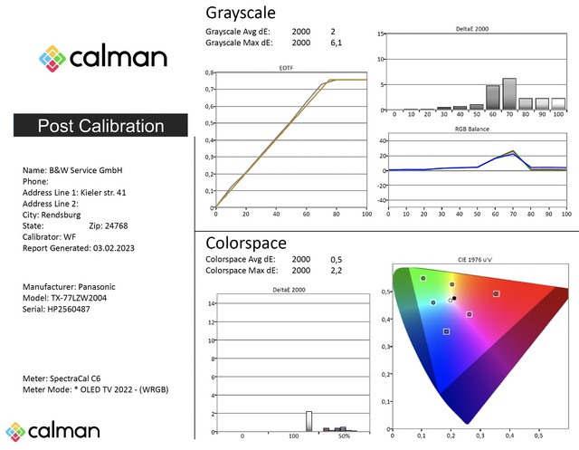 HDT Post Calibration