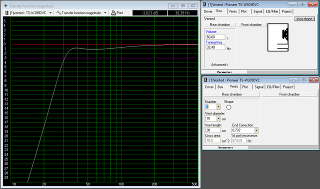 Pioneer TS-W305DVC WinISD