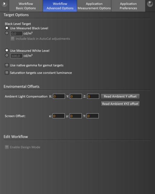 WF Advanced Options