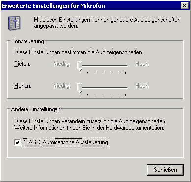 Sys Einstell Mikro