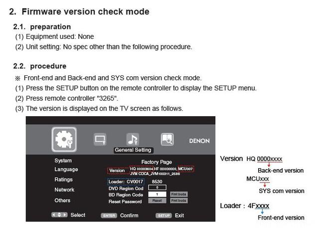 denon firmware