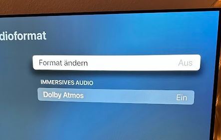 Apple TV Einstellung TON