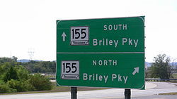 250px Direction Sign For Tennessee State Route 155 (North Vs  South)